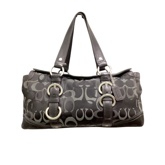 VTG Coach Purse Women’s One Size Chelsea Optic Signature Turn Lock Suede Leather - Picture 1 of 7